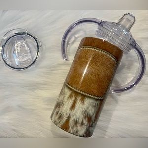 Cowprint toddler sippy
